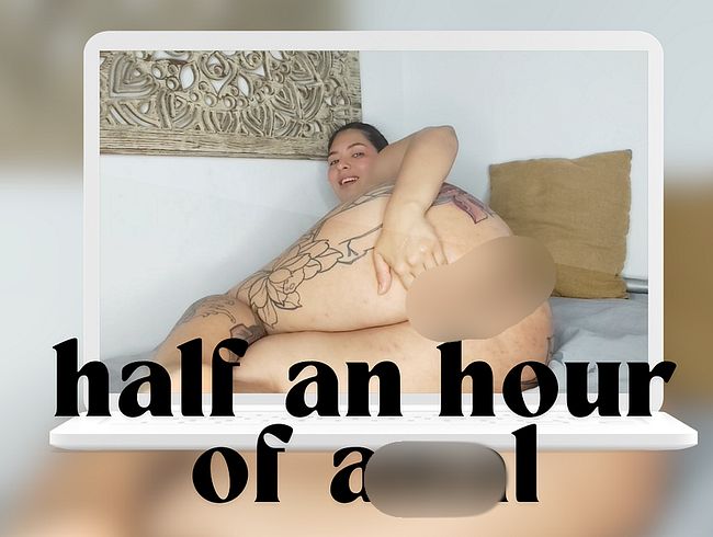 Eine halbe Stunde ana*s*x mit mir selbst und meinem großen Plug