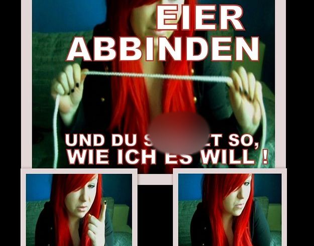 Dominant! Heute binde ich deine Hoden ab und du spri**t so wie ich es will