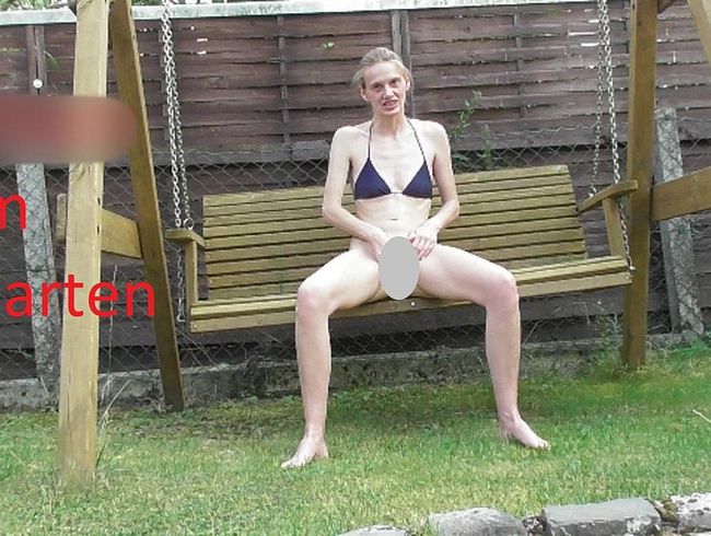 pi**en im Garten.