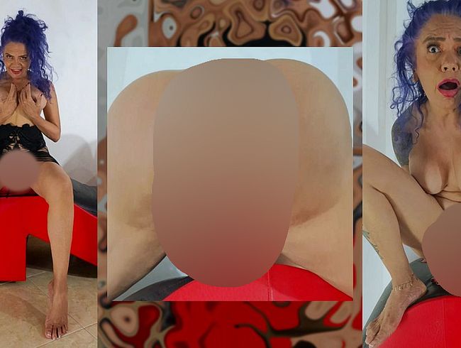 Ich dehne meinen Anus mit den Kugeln und fi**e meinen dicken ars**