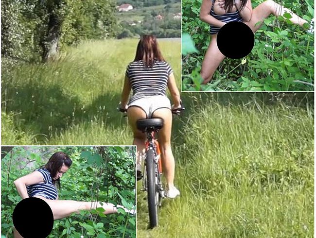 Fahrrad Spanner spioniert beim w*xen