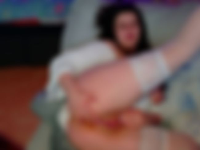 fin**r Ass in White dress and White Nylons