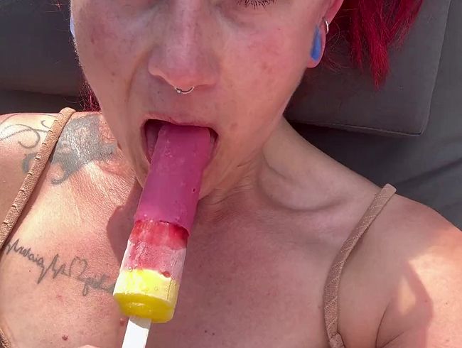 Eis lut**hen beim Sonne tanken