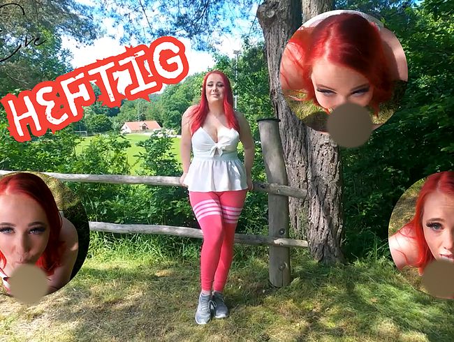 Outdoor bl*wjob in Leggins – so tief hat er meinen Hals gefi**t