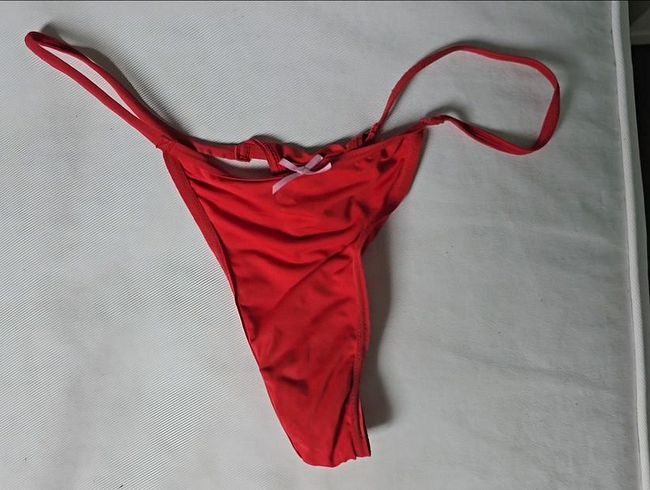 ihren getragenen Slip benutzen