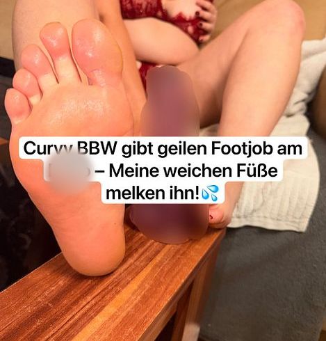 Curvy BBW gibt geilen foot**b am dil*o – Meine weichen Füße melken ihn!